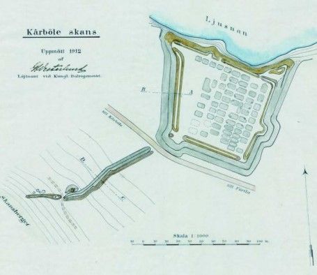 Kårböle skans, rekonstruktion 1912